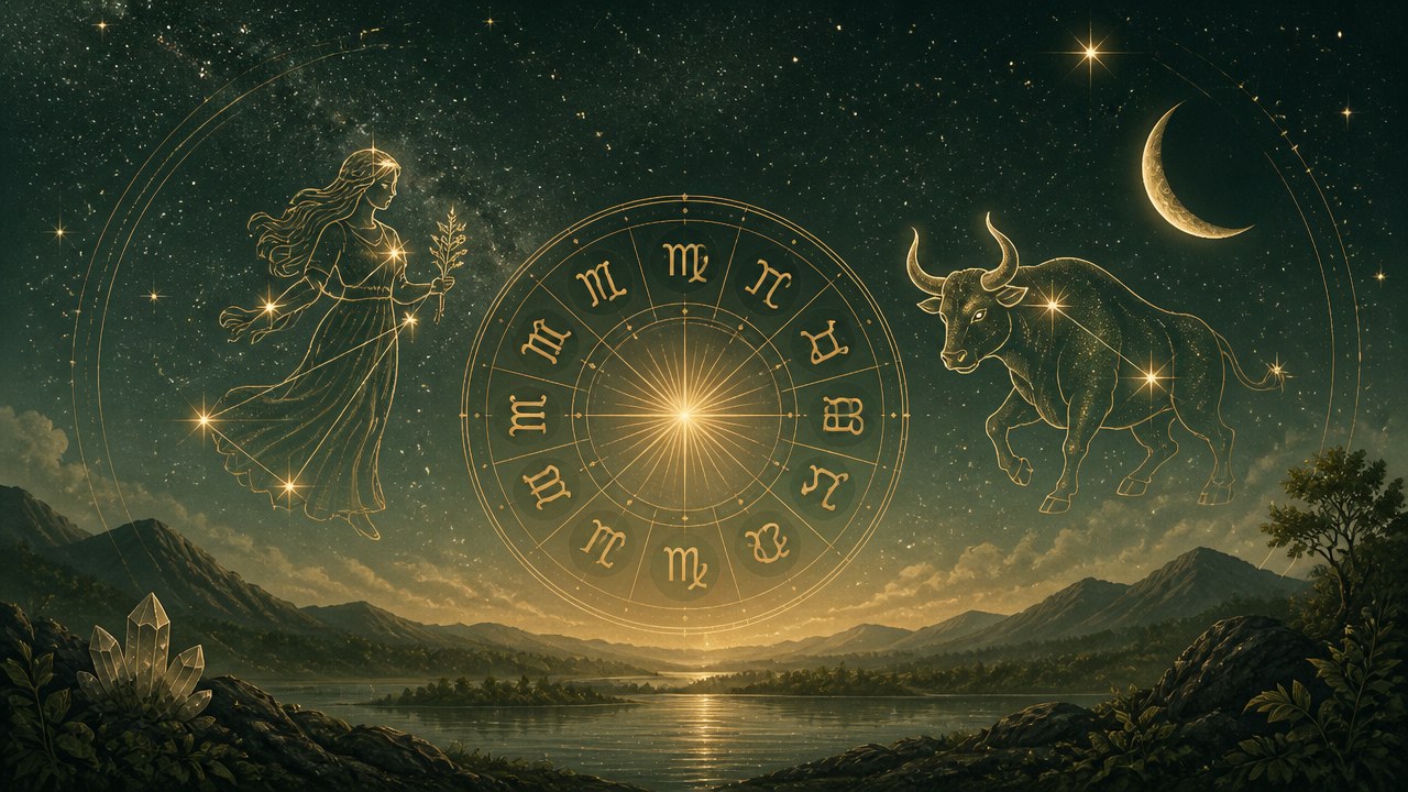 Arte editorial mística sobre Horóscopo do dia de hoje (01/09/2026): previsões dos signos para Terça-feira