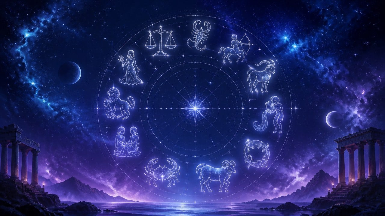 Arte editorial mística sobre Horóscopo do dia de hoje (25/09/2026): previsões dos signos para Sexta-feira