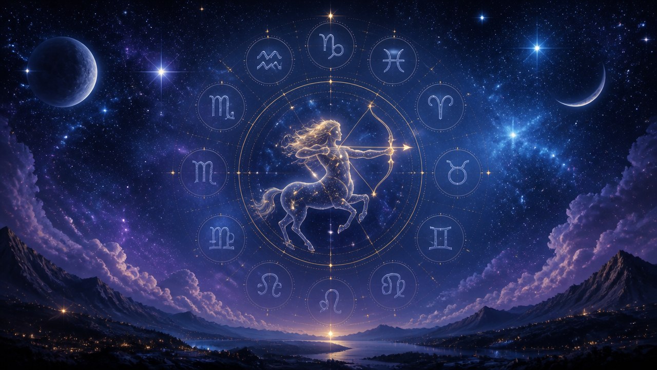 Arte editorial mística sobre Horóscopo do dia de hoje (14/10/2026): previsões dos signos para Quarta-feira