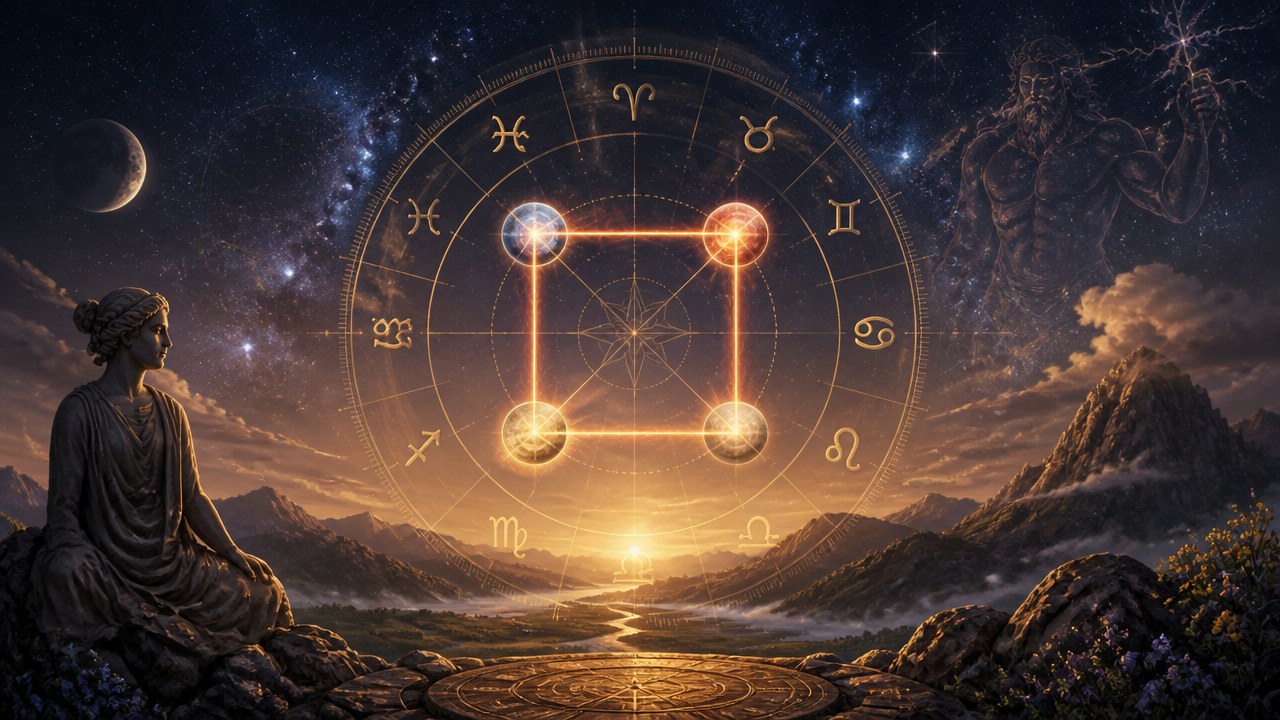 Quadratura no Mapa Astral: significado, influência e como interpretar esse aspecto