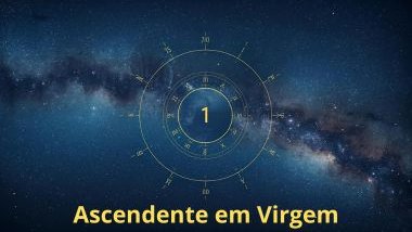 Imagem do mapa astral, em destaque a casa 1 - Ascendente em Virgem