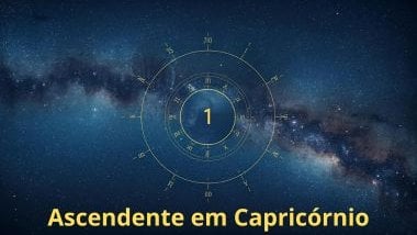 Imagem do mapa astral, em destaque a casa 1 - Ascendente em Capricórnio
