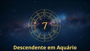 Imagem do mapa astral, em destaque a casa 7 - Descendente em Aquário