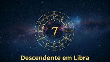 Imagem do mapa astral, em destaque a casa 7 - Descendente em Libra.