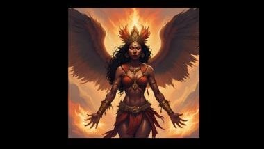 Imagem da Egunitá da Umbanda - orixá do fogo e da transformação