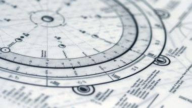 Imagem de uma mandala astrológica em gráfico.