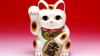 Imagem do Maneki Neko - o gato da sorte japonês.