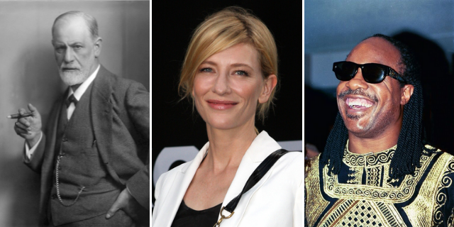 Sigmund Freud, Cate Blanchett, Stevie Wonder