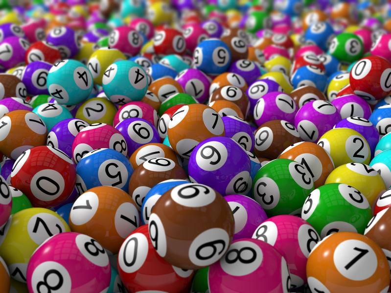 Esferas com números para sorteio
