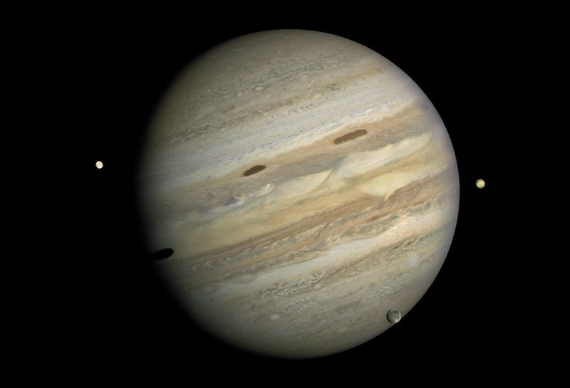 Imagem do planeta Júpiter visto do espaço.
