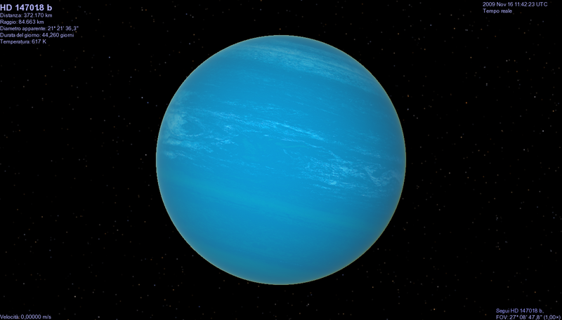 Planeta Urano visto do espaço.