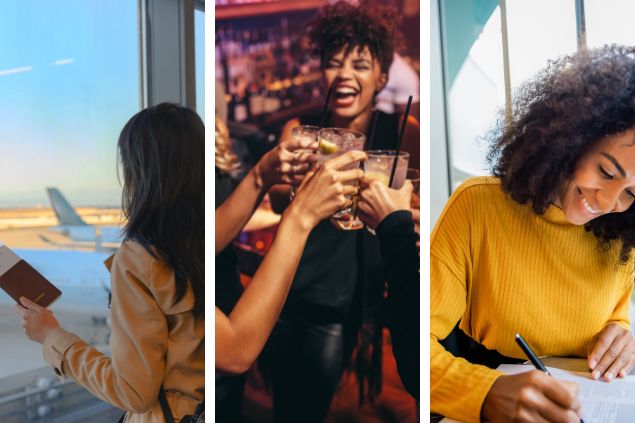 Montagem de 3 coisas que os sagitarianos amam