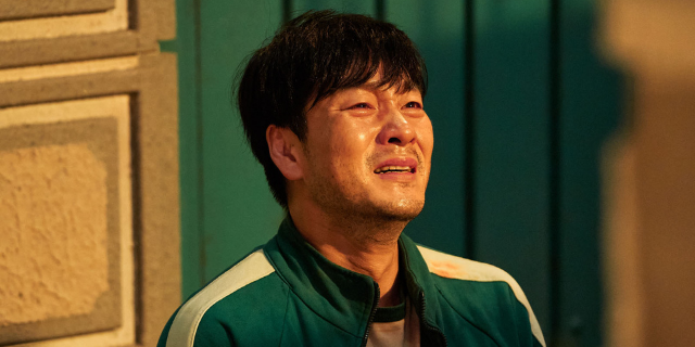 Imagem do personagem Cho Sang-woo durante a série Round 6