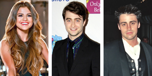 Imagem com famosos leoninos, como Selena Gomez, Daniel Radcliffe e Matt LeBlanc