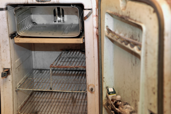 Imagem de uma geladeira suja