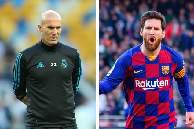 Christian Bertrand / Oleksandr Osipov / Shutterstock.com Imagem em gride de Zinedine Zidane e Lionel Messi