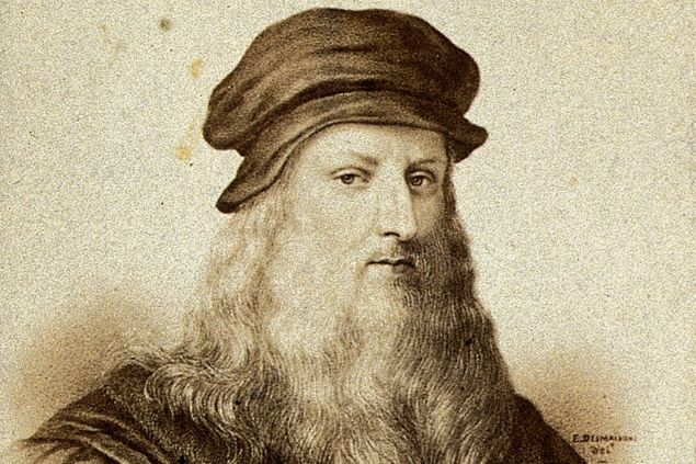 Imagem do retrato de Leonardo da Vinci