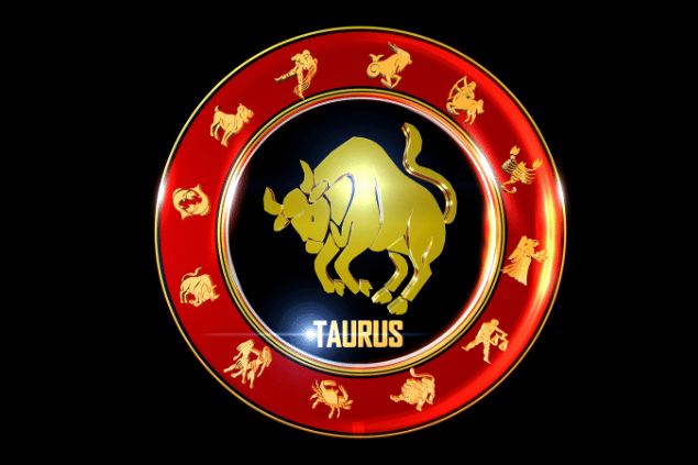 No foco da imagem, há o símbolo do signo de Touro.