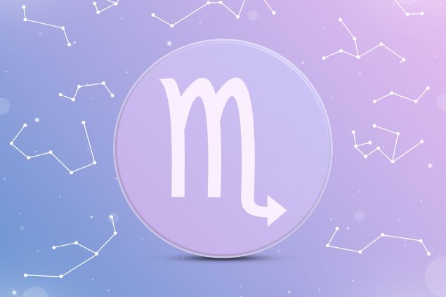 Buffik de Buffik / Canva Imagem do glifo do signo de escorpião na cor lilás.