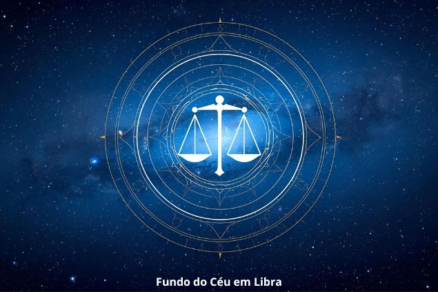 Canva/horoscopovIrtuAl Imagem de uma mandala astrológica com o Glifo de Libra ao centro e a palavra fundo do céu em Libra
