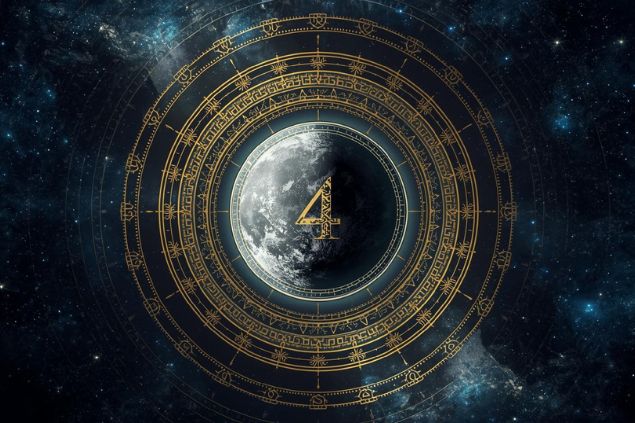 Canva/horoscopovIrtuAl Imagem de Mercúrio dentro de uma mandala astrológica com o número 4 no centro.