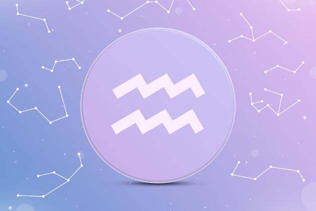 Imagem do elemento do signo de aquário em 3D