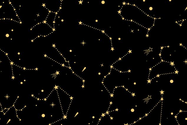 Alonasavchuk / Canva Imagem das constelações dos signos do zodíaco, representando os Signos Cardinais - Áries, Câncer, Libra e Capricórnio