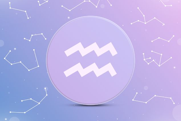 Imagem do elemento do signo de aquário em 3D