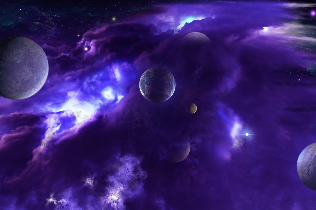 Vários planetas espalhados pelo universo