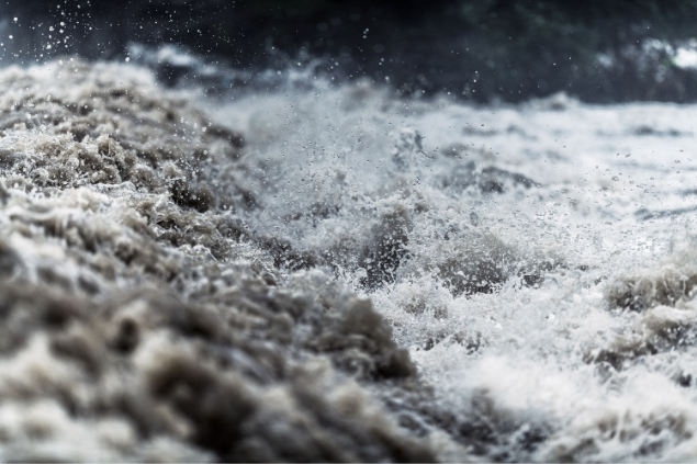 Foto de uma enxurrada 