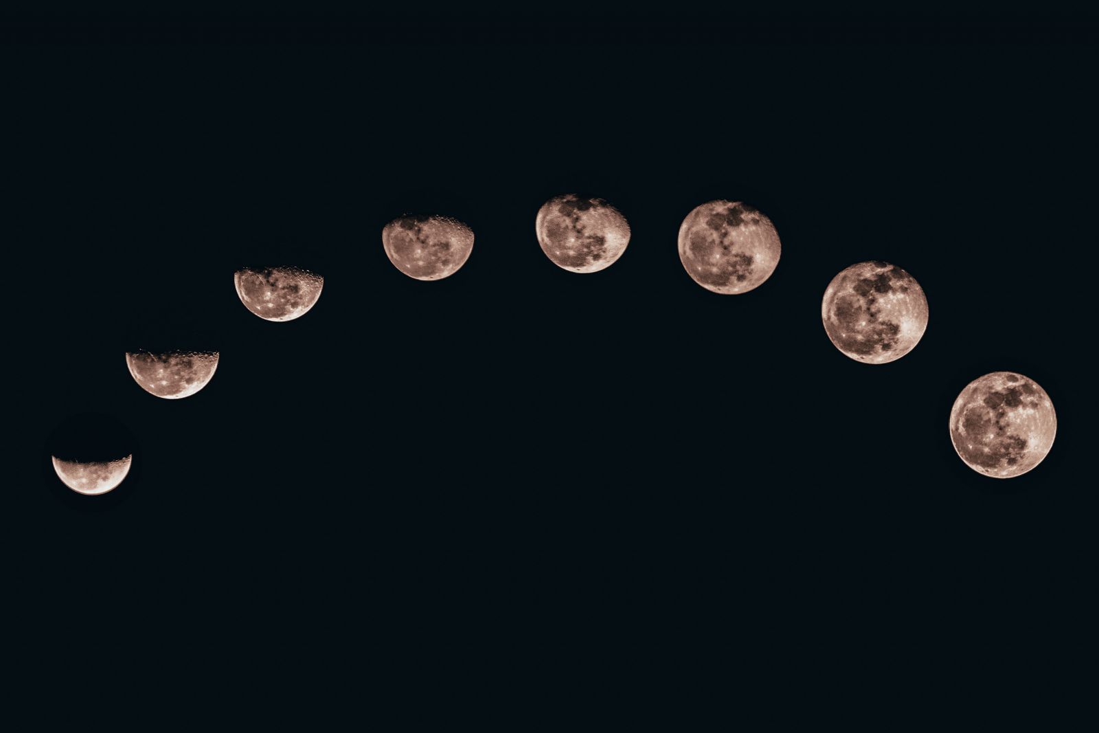 Fases da lua no céu 