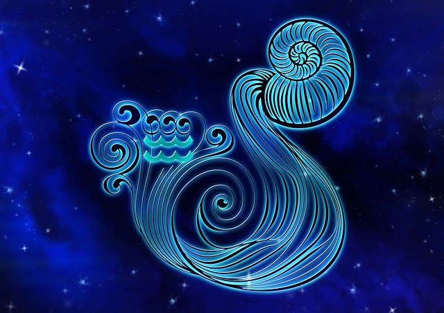 Desenho de ondas do mar representando o signo de Aquário.